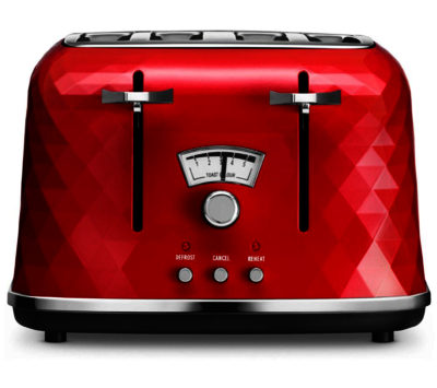 DELONGHI Brillante CTJ4003 4-Slice Toaster - Red